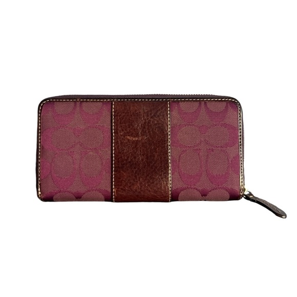 Coach Color Block Monogram Zip Around Wallet - Picture 2 of 6
